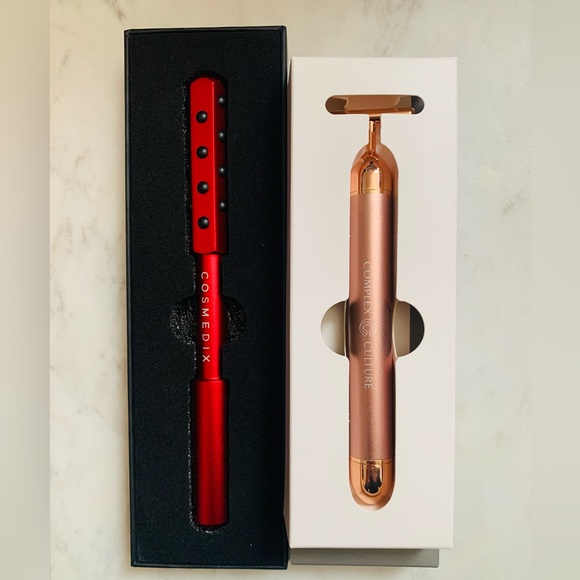 NIB Bundle! Facial Massage Roller & Sonic T-Bar Facial Massager - Picture 2 of 14